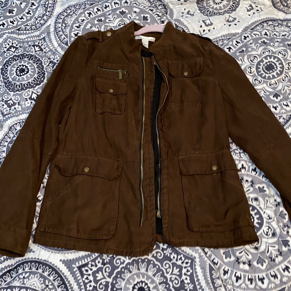 Brown soft jacket light weight